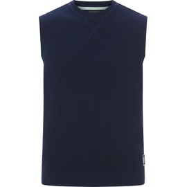 Jan Vanderstorm Urva Men's Sleeveless Knitted Casual Top, darkblue