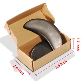 MASTER HEALTH PRODUCT Massage 2-Piece Large Waning Moon Crescent Massage Stone Set - Arc Curved Deep Tissue Massager Hot Stones Pack – Gua-Sha Pressure Point Massage Tool