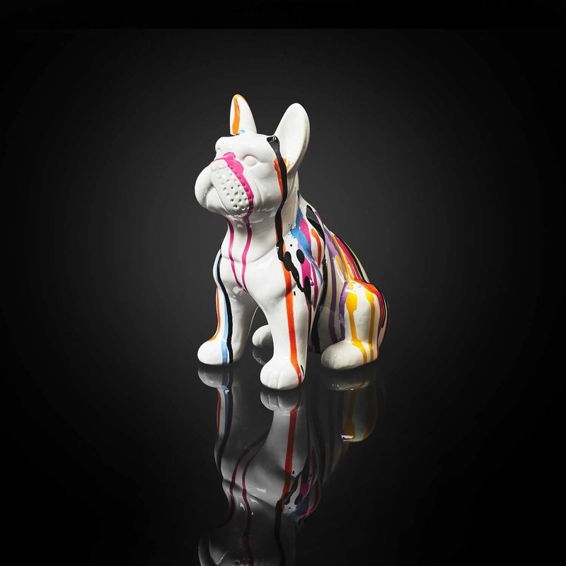 THE HOME DECO FACTORY Ceramic Bulldog Sculpture 20 cm