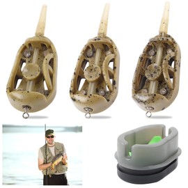 Method Feeder, 3-Piece Fishing Inline Feeder Set, Carp Accessories with 20 g / 30 g / 40 g