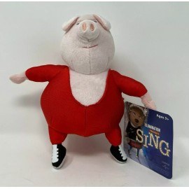 Snap Creative Sing Movie Gunter the Pig Plush Stuffed Animal Toy Red Jumpsuit 2016