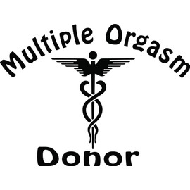 Multiple Orgasm Donor Decal