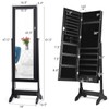 Giantex Lockable Standing Jewelry Armoire with Full Length Mirror, Large