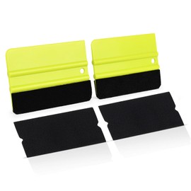 EHDIS Vinyl Wrap Squeegee Kit - 2pcs Felt Edge Squeegee with 2pcs Felt, Window Tint Squeegee, for Wallpaper, Car Wrapping, Vinyl Applicator
