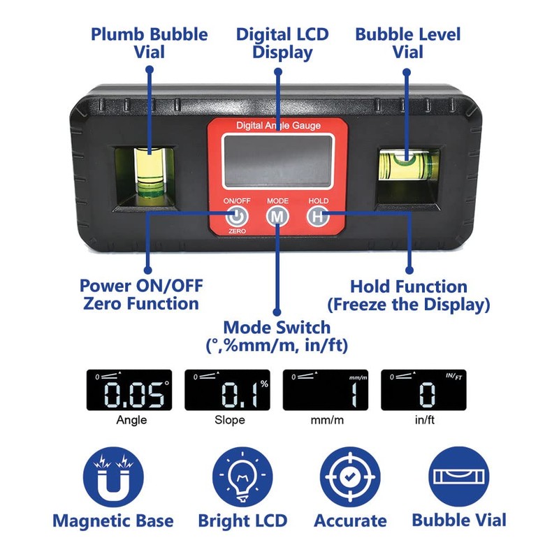 Big Horn 14223 6-Inch Digital Level, Angle Slope with LCD