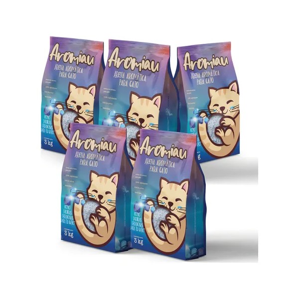 Arena para gato con aroma 100 porciento Aglutinante Aromiau 5
