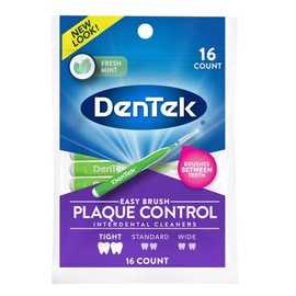 DenTek Easy Brush Fresh Mint Tight Interdental Cleaners, 16 Count (Pack of 3)