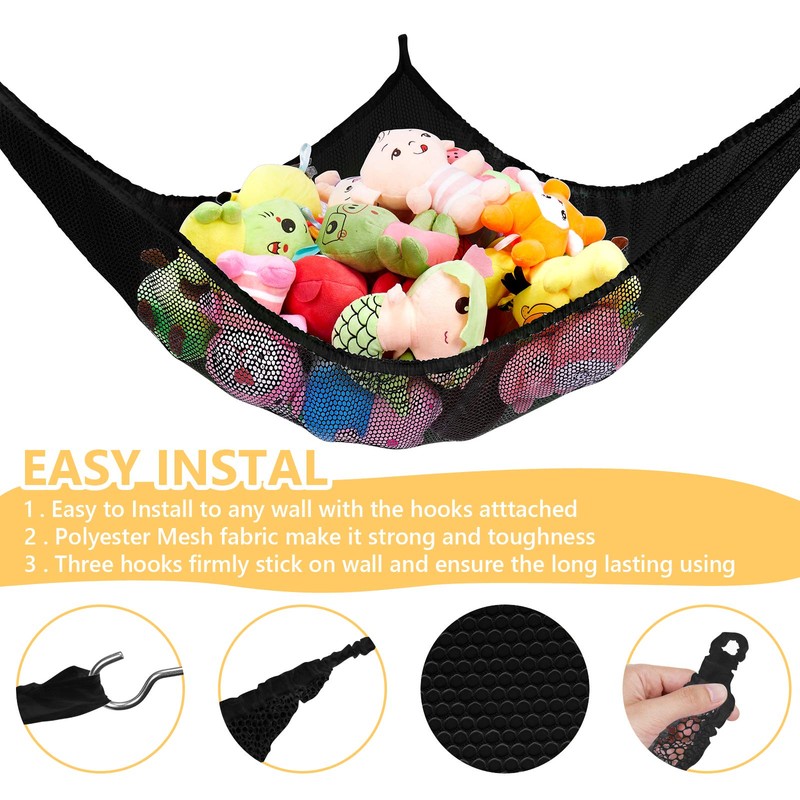 KOHUIJOO Stuffed Animal Net or Hammock, Stuffed Animal Net, Jumbo