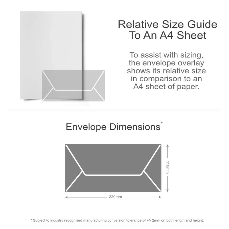 25 Purple DL (A4 Tri-fold) Envelopes - 110mm x 220mm