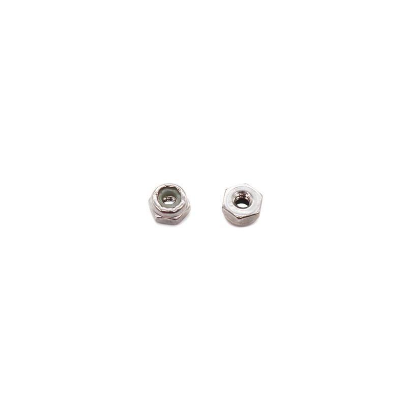 binifiMux 100pcs 4-40 Nylon Inserted Self Lock Nuts 304 Stainless