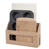 Bamboo Wall Mounted Kitchen Organizer & Holder for Foil, Wax