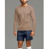 Long Sleeve Workout Shirts for Men Cold Weather Warm(Camel,L)