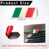 Ziciner 3D Italian Flag Emblem Badge with L Shaped Mounting