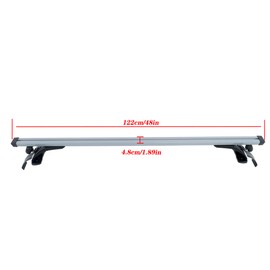 Thomletha Universal Car 2PCS Adjustable Aluminum Top Luggage Roof Rack 48in Cross Bar Carrier with 3 Kinds Clamp