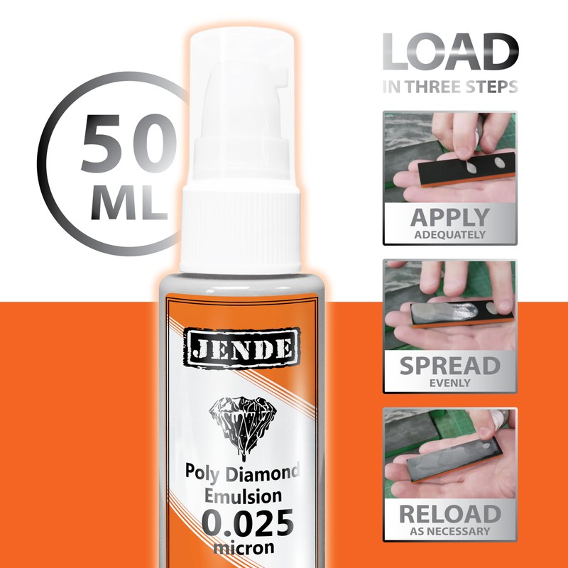 Jende 0.025 Micron Poly Diamond Abrasive Emulsion 50ml | Knife