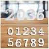 DLUSZERT 10PCS White Wooden Numbers 0-9, 10CM Unfinished Wooden Numbers