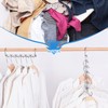 RAINBERG 10 Pack Metal Magic Hangers Space Saving Hangers Closet
