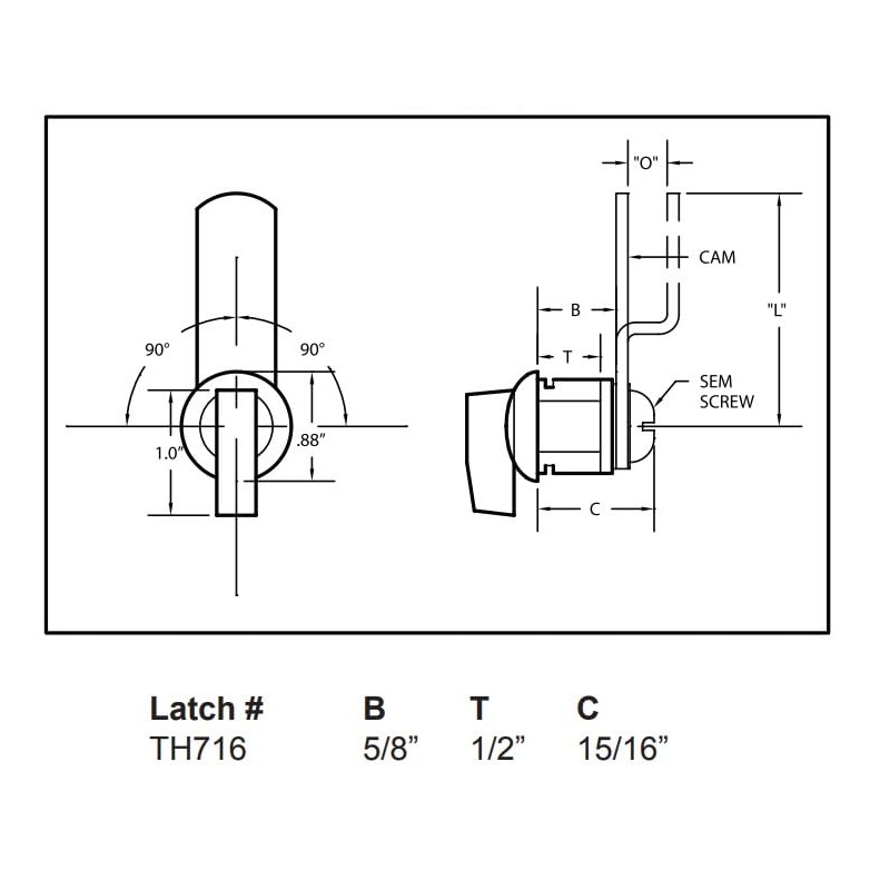 TH800 Thumb Turn Latch