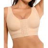 FeelinGirl Post Surgery Bra Front Closure Compression Bra Wirefree Mastectomy