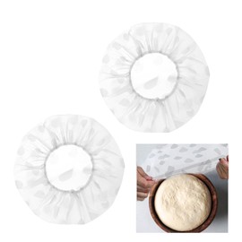 Set of 2 Cover Caps for Food Bread Baking Accessories Proofing Basket Bread Proofing Foil Round Bowls Sourdough Cover Covers Elastic Accessories Food Storage Covers Cover Fermentation Basket