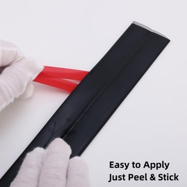 Trimold Multifunctional Wall Molding Trim & Corner Guards & Caulk Strip, Apply in Table Edge Door Frame Baseboard for Protection and Decoration, Shiny Black, 5m x 4cm