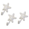 TOPBATHY 3pcs Wall Hooks Sea Star Shape Wall Mounted Decorative