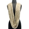 Tan Two-Tone Knit Soft Infinity Scarf