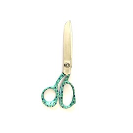Stainless Steel Modern Paper Coated 8'' Dress Making Sewing Heavy Duty Crafting Shears Fabric Cutting Tailor Scissors (Green Pattern)