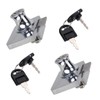 Luomorgo 2Pcs Showcase Lock Stainless Steel No Drill Glass Door