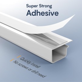 Delamu 10 Pack Cable Management Under Desk, Safe & Tidy Under Desk Cable Management for Home & Office, Cord Organizer for Desks, Wire Organizer Kit, White