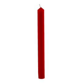 Cereria Di Giorgio - 12 Candele Cilindriche colore pieno - Diametro 1,9 cm Altezza 20 cm - Colore Rosso - Durata 5 ore