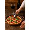 Cookstone 12" deep dish pizza pan with copper handles |