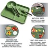 Dinneractive Dining Set for Kids - 3PC Green Army Dinnerware
