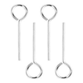 PATIKIL 1/8" Standard Hex Dogging Key, 4 Pack Solid Steel Wrench Door Key with O-Ring Full Loop for Crash Bar, Push Bar Emergency Exit Devices, Silver