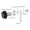JMIATRY 4 Set Combination Cam Lock 1-1/8 Inch Cylinder Password