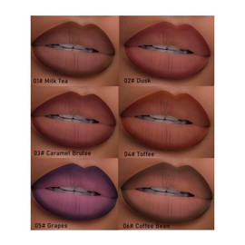 MAEPEOR 2 in 1 Creamy Lip Liner 8 Colors Matte Nude Dark Brown Lip Liner High Pigmented Long lasting Gradient Lip Liner and Lipstick Lip Combo (03 Caramel Brulee)
