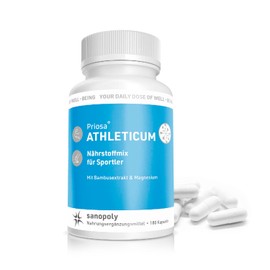SANOPOLY Priosa® Athleticum 180 Capsules, High Performance + Strong Muscle Building + Fast Recovery, Nutrient Mix with Amino Acids, Minerals, Trace Elements & Vitamins, Vegan