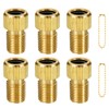 6 Piece Bicycle Valve Adapter, French Valve Adapter with Key
