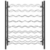 vidaXL Premium Black Metal Wine Rack - 48 Bottle Capacity