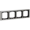 Busch-Jaeger 1724 Frame Cover Frame 4-Way Frame 1724 Stainless Steel