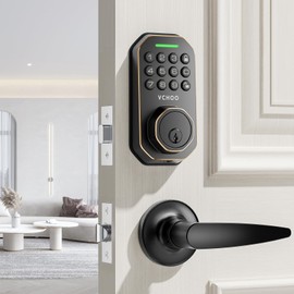 VCHOO Keyless Entry Door Lock with Handle Set, Keypad Door Locks with Lever Handle, Auto-Lock&Anti-Peeping Password Smart Deadbolt Lock for Home Apartment Office Front Door Locks Oil Rubbed Bronze
