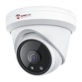 Anpviz 155° Wide Angle POE Camera with Mic/Audio, 4K (3840x2160) 8MP POE IP Camera Outdoor Indoor, 98ft Night Vision Turret Camera, IP66 Weatherproof Security Dome Camera, 2.1mm Lens(U Series)