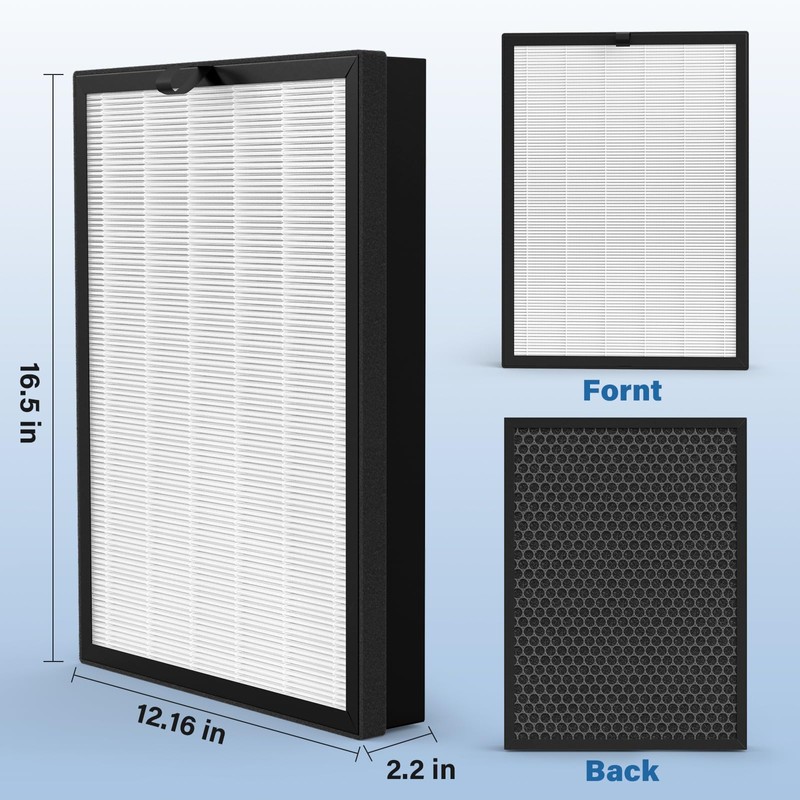 2 Pack 400 Replacement Filter for Puroair 400 Air Purifier,