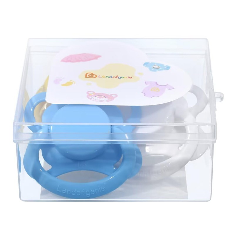 Landofgenie Large Shield Adult Size Pacifiers Set Moon Shaped Cutie