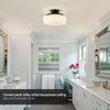 youngrender Schoolhouse Light Fixture Modern Black Flush Mount Ceiling Lighting
