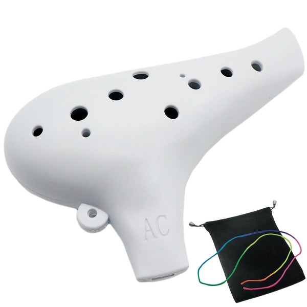 Aestivate 12-Hole Ocarina, Alto C, White, Plastic
