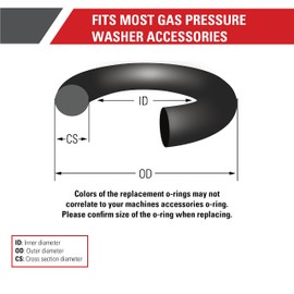 Simpson Cleaning 80151 - Kit de junta tórica y filtro de repuesto para lavadoras de gas y eléctricas a presión y accesorios, 5 tamaños de junta tórica (2 de cada tamaño), incluye 2 filtros