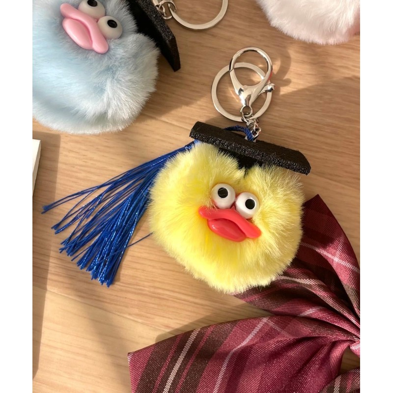 Wigo Graduation Monster, Plush Keychain, School, Cute, Present, Custom Gift,
