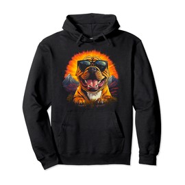 Cool Pop Art English Bulldogs Pullover Hoodie