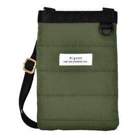 Mignon act0009 Shoulder Bag, Quilting, Smartphone Shoulder Bag, Mini Bag, 2-Way Pouch, Small Item, Women's, Girls, Unisex, Work, School, Travel, Outing, Adult, OL, Student, Stylish, Cute, green